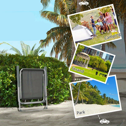 Opvouwbare Tuinstoelen – Klapstoelen – Campingstoelen – Balkontoelen – Lichtgewicht Stalen Frame – Ademend Oxford-Materiaal