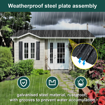 Dakpanelen – Dakplaten – Dakbedekking – Dakplaat – Golfplaat – Gegalvaniseerd Staal – 129x46 cm – 0,25 mm Dikte – Groen – Set van 36 stuks – Weerbestendig & Lichtgewicht