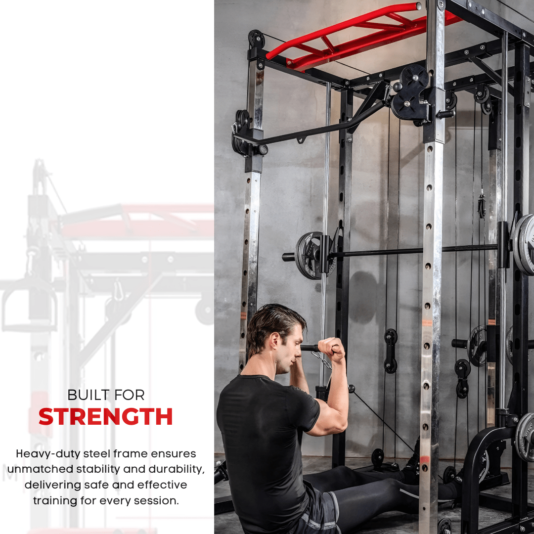 Smith Rack Machine – All-in-One Strength Station for Safe and Effective Strength Training at Home