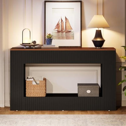 Sidetable – Consoletafel – Wandtafel – Haltafel – Dressoir – Moderne Rustic Stijl – 140 cm Lang – 2-Laags Opbergruimte