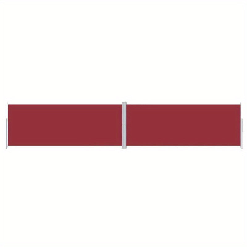 Uitschuifbare Windscherm – Windscherm – Windschutzelement – Tuinscherm – Balkonbescherming – 100 Cm Uitgeschoven – Metalen Frame - Rood