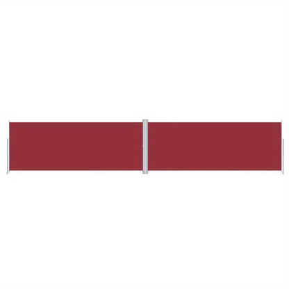 Uitschuifbare Windscherm – Windscherm – Windschutzelement – Tuinscherm – Balkonbescherming – 100 Cm Uitgeschoven – Metalen Frame - Rood