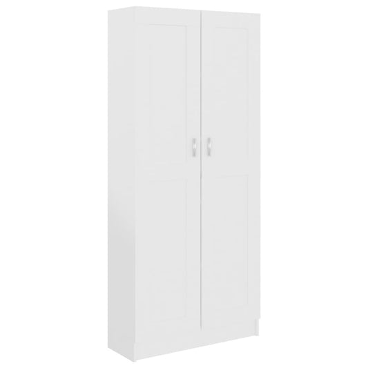 Boekenkast – Boekenrek – Vakkenkast – Opbergkast – Wandkast – Wit Design – 82,5x30,5x185,5 cm – Hoogwaardig Engineered Wood