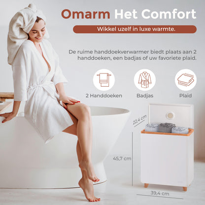 Handdoekverwarmer – Handdoekwarmer – Handdoekradiator – Towel Warmer – Towel Heater – 20 Liter Capaciteit – Automatische Uitschakeling