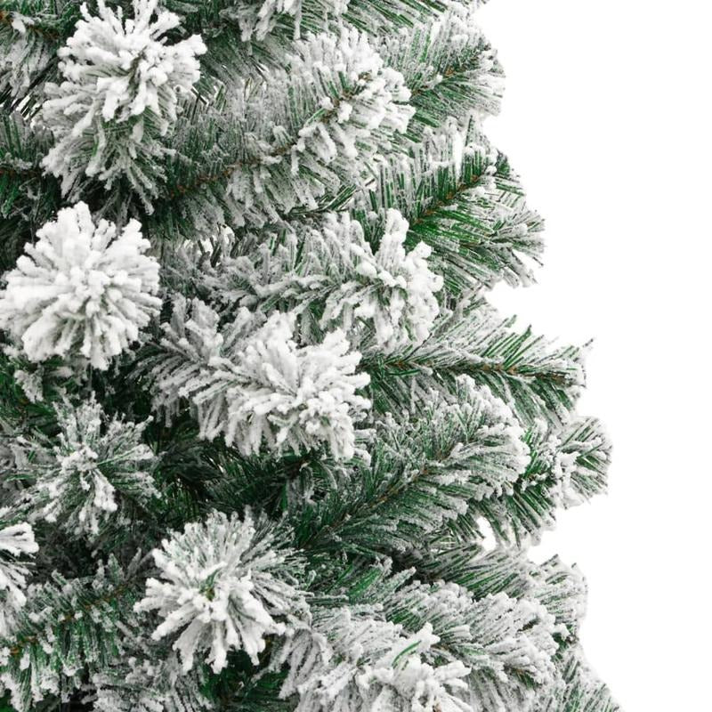 240cm Large Hinged Artificial Christmas Tree with Flocked Snow-Covered Branches - Heavy Base & Sturdy Stand, Easy Assembly, No Needed, Realistic Winter Wonderland Look for Home, Office, Hotel Lobby & Commercial Floor Decorati