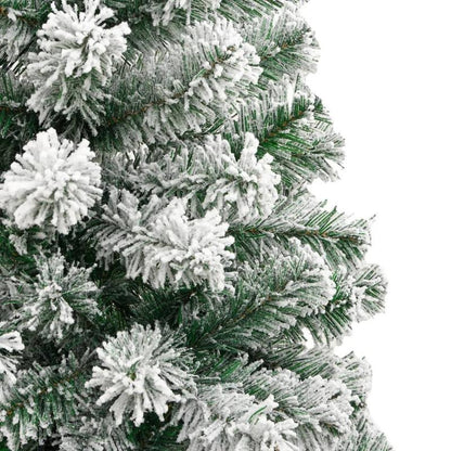 240cm Large Hinged Artificial Christmas Tree with Flocked Snow-Covered Branches - Heavy Base & Sturdy Stand, Easy Assembly, No Needed, Realistic Winter Wonderland Look for Home, Office, Hotel Lobby & Commercial Floor Decorati