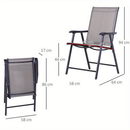 Inklapbare Campingstoelen – Camping Stoel – Outdoor Stoel – Vissersstoel – Picknickstoel – Metalen Frame – Set Van 2