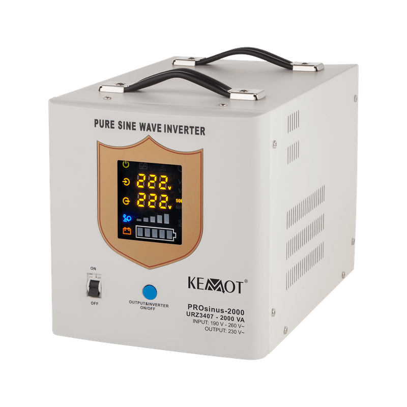 No-break – Noodstroomvoorziening – UPS – Back-up Stroom – Stroomaggregaat – 2000 VA / 1200 W Uitgangsvermogen – Pure Sinusgolf Inverter