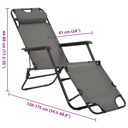 Verstelbare Ligstoel – Ligbed – Tuinstoel – Loungestoel – Balkonstoel – Katoenen Bekleding – Waterafstotende Kap