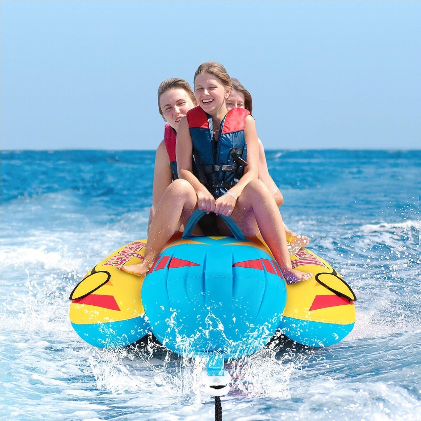 Banaanboot – Opblaasbare Boot – Waterspeelgoed – Sleepboot – Waterpret Tube – 3-Persoons – EVA-Comfortzitplaatsen – Puncturebestendig PVC