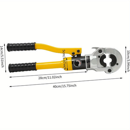 Hydraulische Krimptang – Krimppliers – Kabelschoentang – Persgereedschap – Kabelknijptang – 12 Ton Kracht – 360° Draaibare Bekken – Voor Composietbuis en TH Profiel
