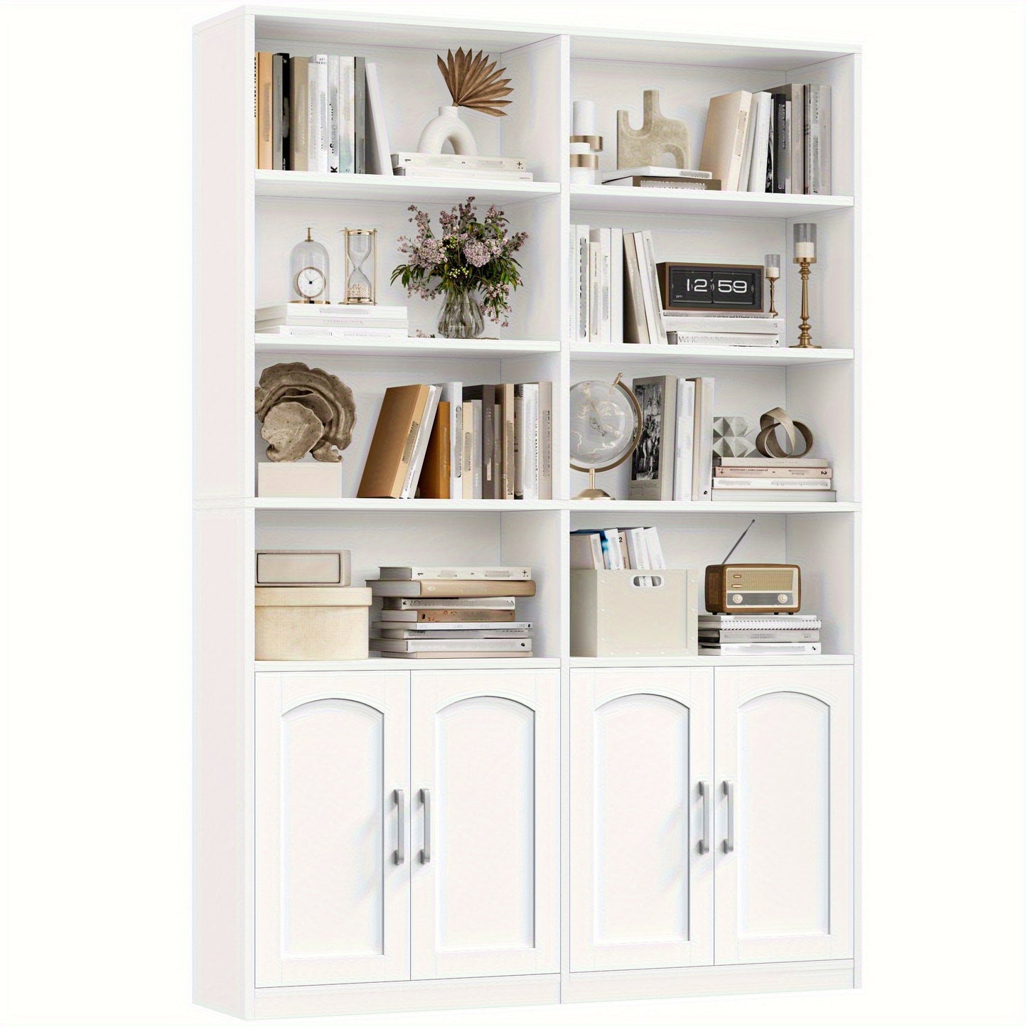 Houten Boekenkast – Boekenplank – Opbergkast – Wandkast – Vakkenkast – Eikenhouten Design – Stevige Constructie – Ruime Open Schappen