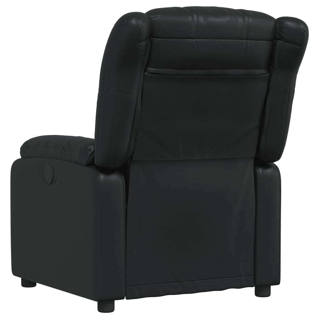 Elektrische Relaxstoel – Relaxfauteuil – Elektrisch Verstelbare Stoel – TV Stoel – Fauteuil – Zwart – Verstelbare Rugleuning Tot 135° – Kunstleren Bekleding