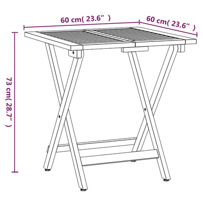 Bistroset – Bistrosets – Tuinset – Tuinmeubelen – Balkonset – Inklapbaar – Massief Acaciahout – Compact Bruin met Crème Kussens