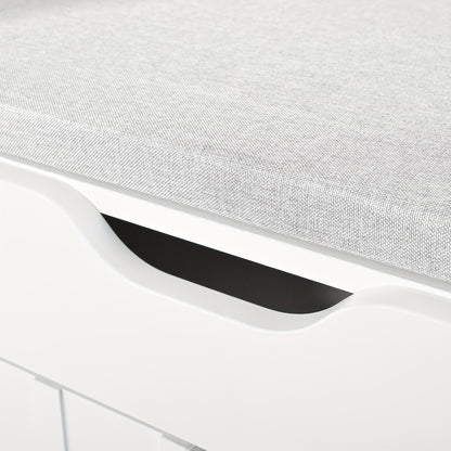 Modern 3-Door White Metal Shoe Cabinet with Drawers & Seat - Space-Saving Entryway Storage, 3.2+ Cubic Feet Capacity, 68.58cm Height - Stylish Bench for Hallways, Entrances & Closets, Shoe Storage Cabinet, Contemporary Furnit