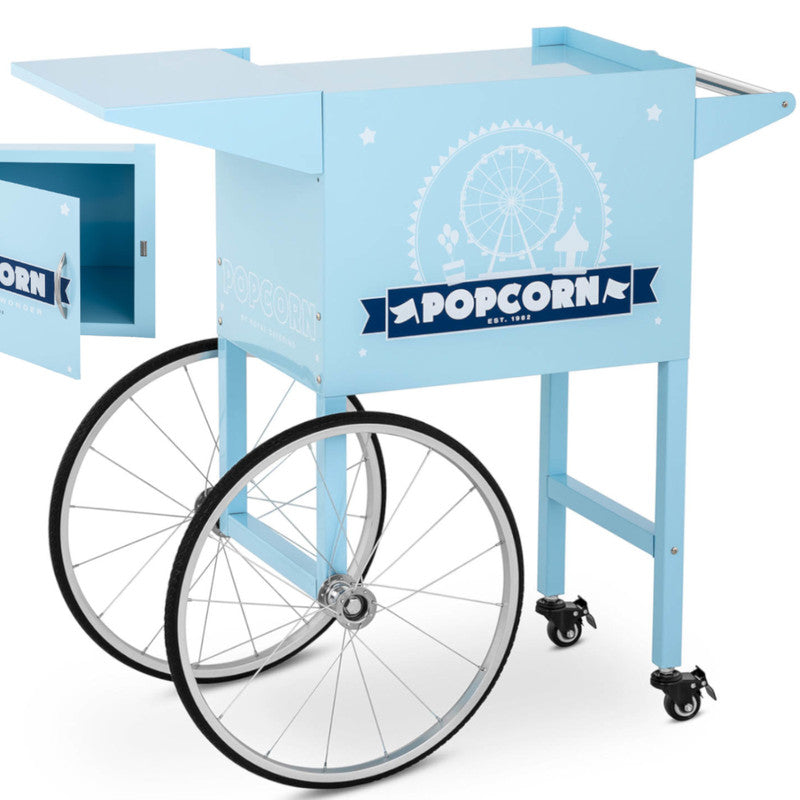 Popcornmachine – Popcornmaker – Popcornkar – Popcornmachinekar – Popcorn trolley – Retro Design – Stalen Frame Met Opbergruimte – Werkblad 51 x 37 cm