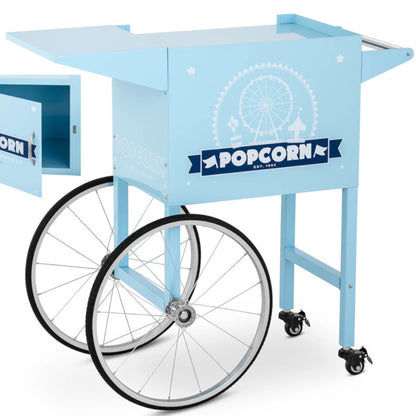 Popcornmachine – Popcornmaker – Popcornkar – Popcornmachinekar – Popcorn trolley – Retro Design – Stalen Frame Met Opbergruimte – Werkblad 51 x 37 cm