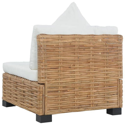 Buitenbankje – Tuinbankje – Balkonbank – Loungesofa – Buitenmeubel – Variant Brun – Weerbestendig Rattan-Kunststof – Inclusief Comfortabele Beige Kussens