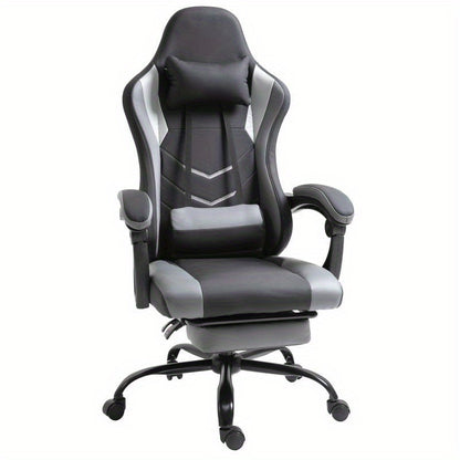 Ergonomische Gamingstoel – Gamingstoel – Bureaustoel – Gamestoel – Computerstoel – Verstelbare Hoofdsteun – Lendensteun – Polyester Vulling – Draagvermogen 120 kg