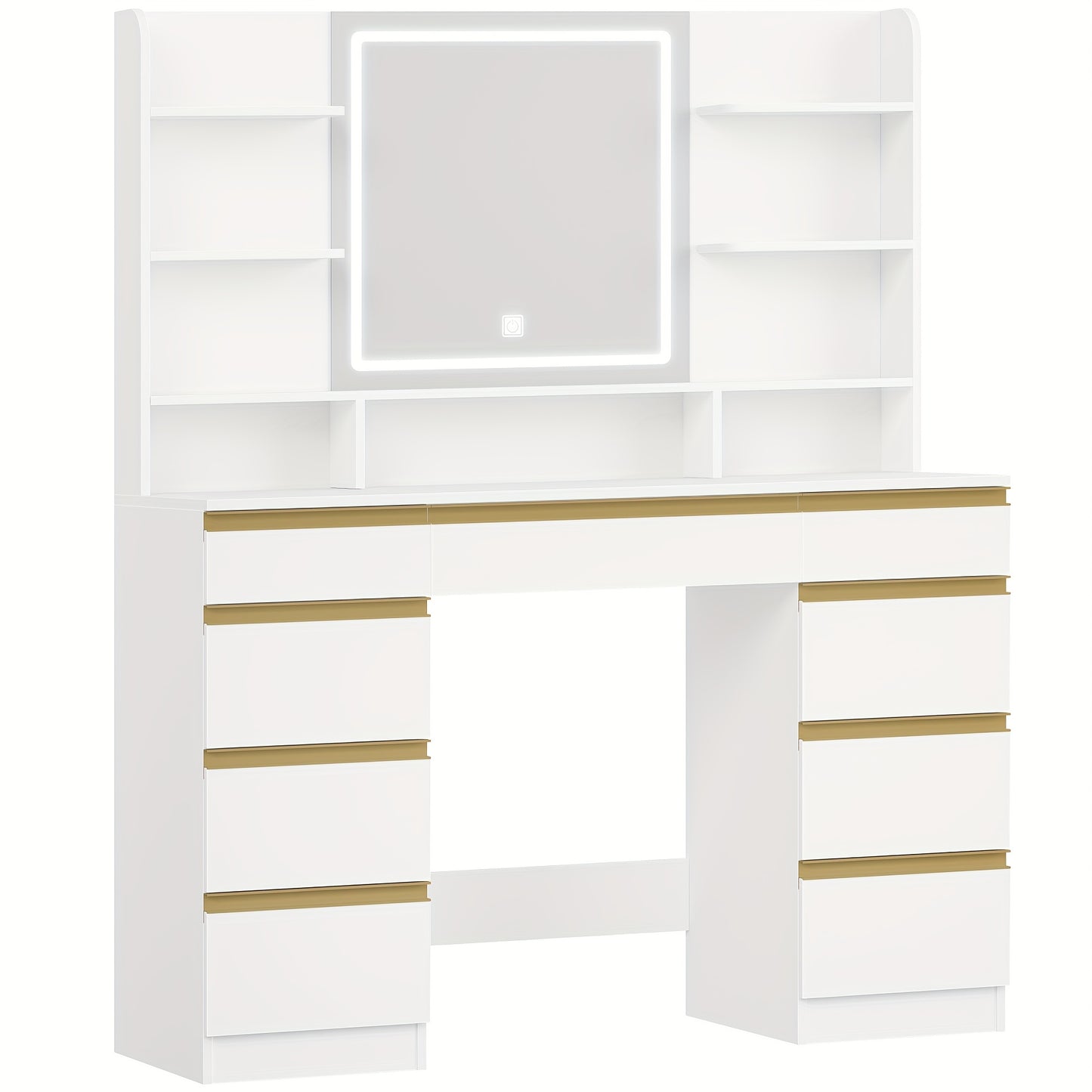 Kaptafel – Make-up Tafel – Cosmeticatafel – Verzorgingstafel – Dressoir – Groot Formaat – LED Verlichting Met Instelbare Kleur En Helderheid