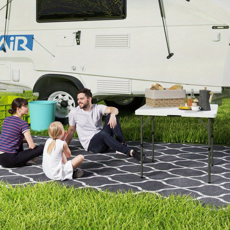 Inklapbare Tafel – Picknicktafel – Campingtafel – Tuin Tafel – Buiten Tafel – Verstelbare Hoogte – Stevig Metalen Frame