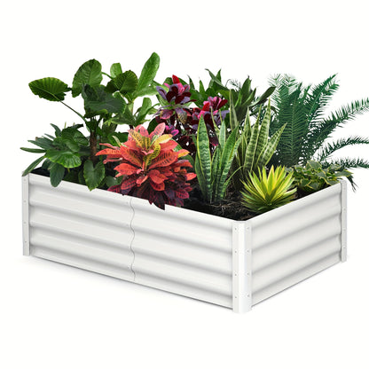 Verhoogde Plantenbak – Moestuinbak – Tuinbak – Plantbak – Bloembak – Gegalvaniseerd Staal – Groot Formaat 182x91x61 cm – Weerbestendig & Open Bodem Design
