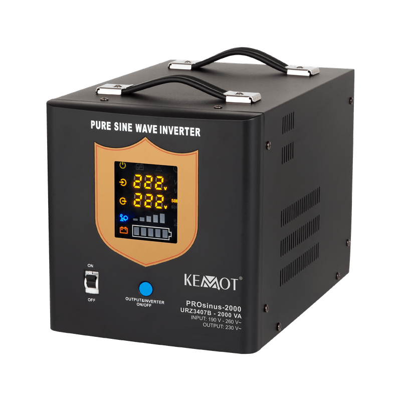 No-break – Noodstroomvoorziening – UPS – Back-up Stroom – Stroomonderbreking Beveiliging – 2000 VA / 1200 W – Pure Sinusgolf Inverter