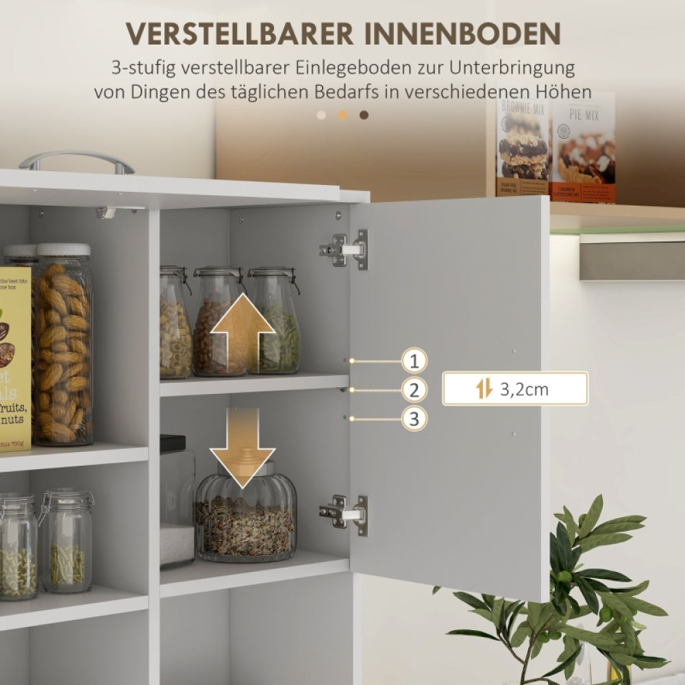 Sideboard, kitchen cabinet, crockery cabinet, 3 drawers, 3 shelves, ample storage space, 89x39.5x168cm, white,  Dining Room Storage Unit, Shelving Storage Unit, Minimalist Cabinet, Functional Storage Design, Apartment Dwell,