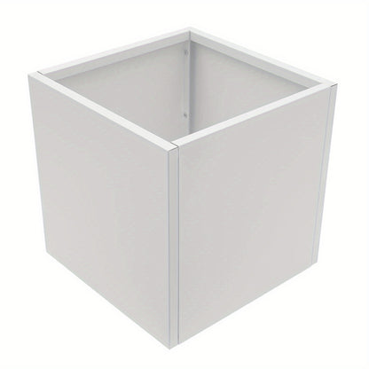 Metalen plantenbak – Plantenbak vierkant – Bloembak – Tuinbak – Plantenpot – Weerbestendig staal – 50,8 x 50,8 x 50,8 cm – Wit