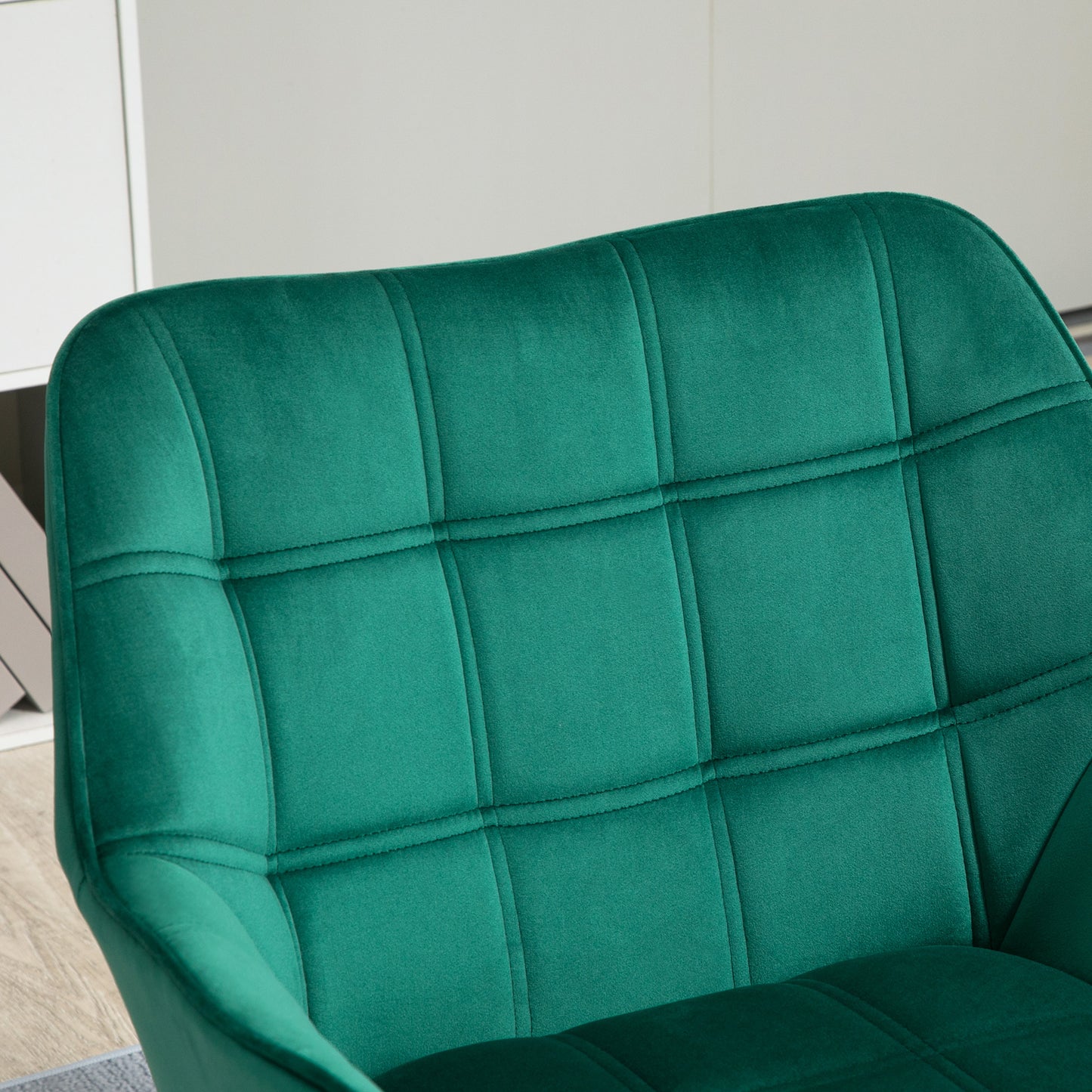 Fauteuil – Relaxfauteuil – Loungefauteuil – Leunstoel – Scandinavische Fauteuil – Fluweelachtige Bekleding – Verhoogde Rubberhouten Poten – Compact 64x62x72,5 cm