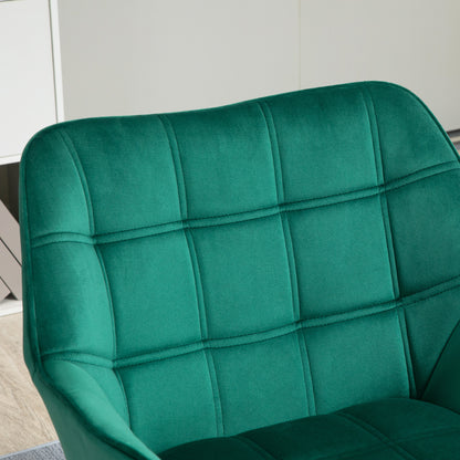 Fauteuil – Relaxfauteuil – Loungefauteuil – Leunstoel – Scandinavische Fauteuil – Fluweelachtige Bekleding – Verhoogde Rubberhouten Poten – Compact 64x62x72,5 cm