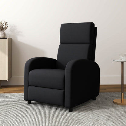 Relaxfauteuil – Verstelbare Fauteuil – Relaxstoel – Ruststoel – Zwart – Verstelbare Rugleuning Tot 160° – Ingebouwde Voetensteun