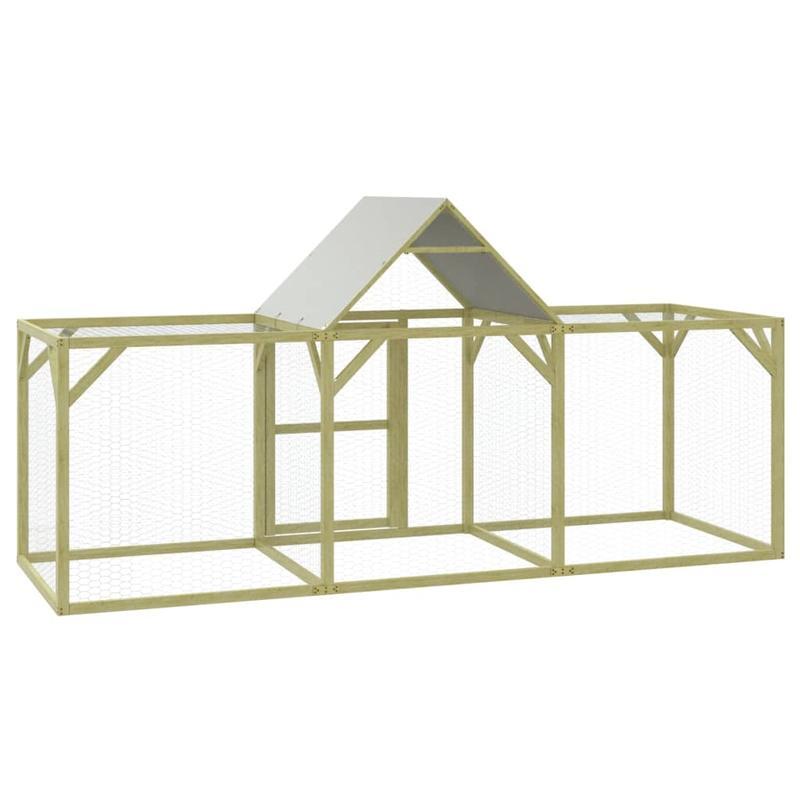 Kippenhok – Kippenren – Pluimveehok – Kippenkooi – Buitenverblijf – Geïmpregneerd Vurenhout – 300x100x150 cm – Weerbestendig & Stevig