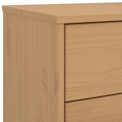 Ladekast – Opbergkast – Kast – Nachtkastje – Ladenkast – Massief Grenenhout – Vergrendelbare Lades – Natuurlijke Bruine Afwerking – Duurzame Constructie