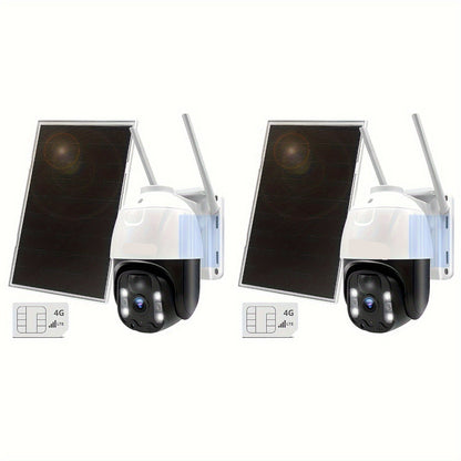 Draadloze Beveiligingscamera – Solar Camera – 3G 4G 5G Camera – Buiten Camera – 15600 mAh Batterij – Nachtzicht – Bewegingsdetectie