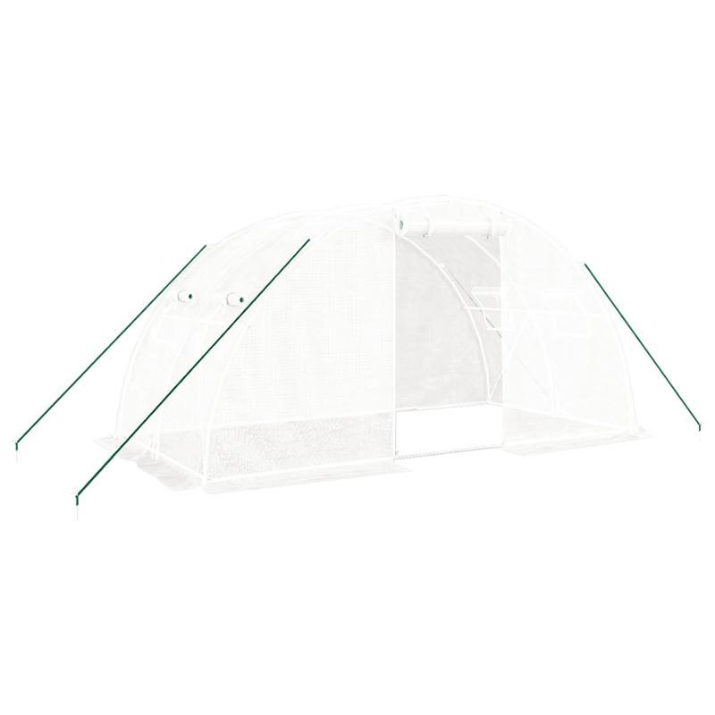 Kweekkas – Serre – Plantenkas – Groentekas – Tuinkas – Wit Stalen Frame – 8 m² Oppervlakte – 4x2x2 Meter Groot