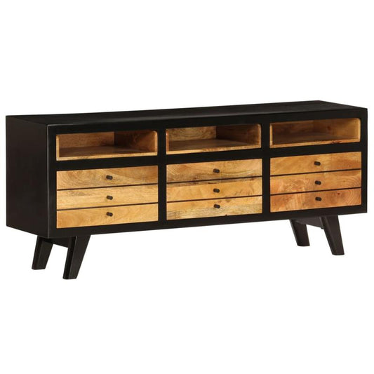 TV Meubel – TV Kast – TV Meubelkast – Lowboard – Tv Meubelen – Massief Mangohout – 120x30x50 cm – 6 Lades