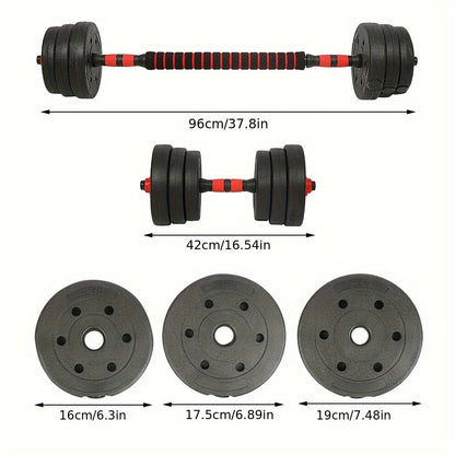 Verstelbare Dumbbell – Dumbbellset – Halterset – Krachttraining Gewichten – Fitness Halters – 20 kg – Antislip Handgrepen – Robuuste Metalen Stangen