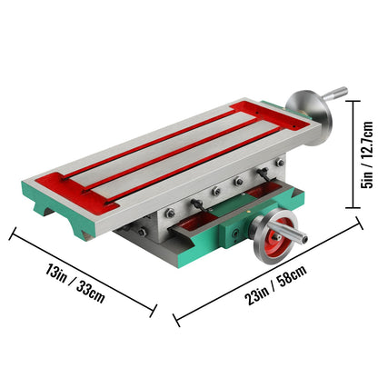 Freestafel – Werktafel – Freesmachine Tafel – Boortafel – Multifuntionele Freestafel – Gietijzeren Constructie – Verplaatsing X- en Y-as 210x110 mm – Grijs