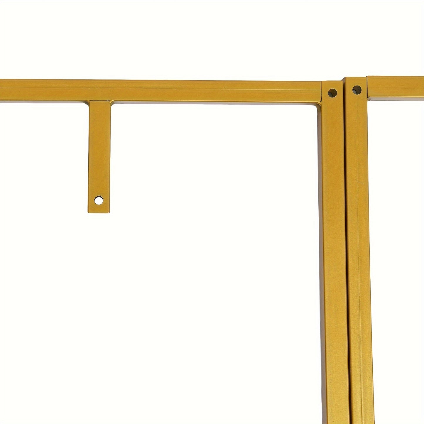 Kledingrek – Kledinghanger – Kledingstandaard – Kledinghouder – Garderoberek – Goudkleurig – Metaal en Hout – 120x45x190 cm – Met Stevige Onderplank