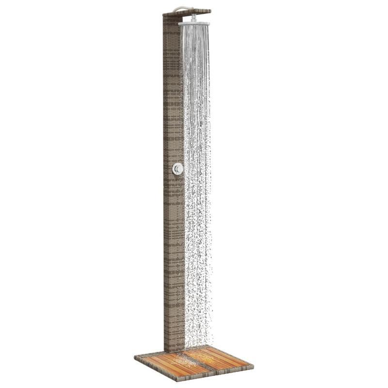 Buitendouche – Tuindouche – Vloerdouche – Zwembaddouche – Campingdouche – Duurzaam Metalen Frame – 3 Verstelbare Sproeikoppen – Ergonomische Hendel – 50x55x224 cm – Zonder Elektriciteit