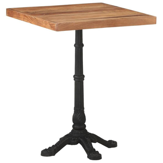 Bistrotafel – Tuintafel – Balkontafel – Bijzettafel – Eettafel – Massief Acaciahout – Compact 60x60 cm – Duurzaam & Stevig