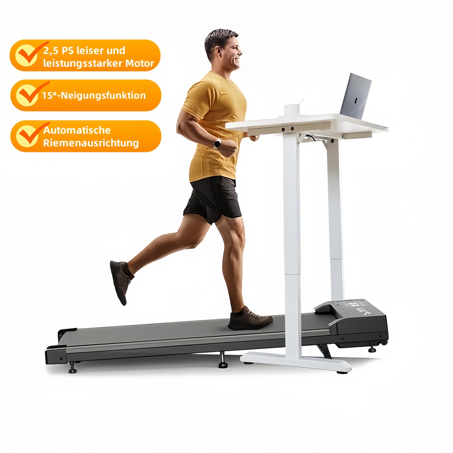 Loopband – Walking Pad – Wandelband – Hardloopband – Treadmill – Stil 2,5 PK Motor – Inklapbaar Met 15° Hellingsfunctie