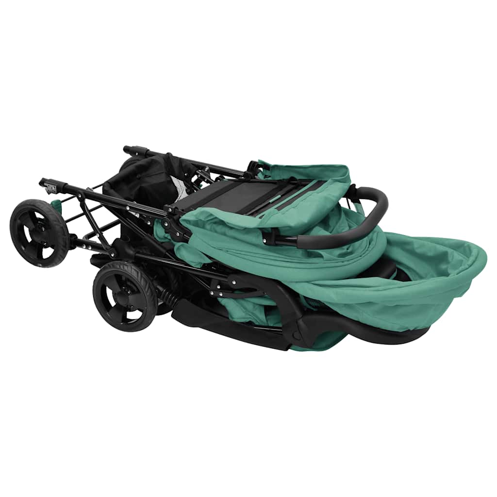 Tandemwagen – Tweelingwagen – Duo Buggy – Duowagen – Bolderwagen – Stevig Stalen Frame – Verstelbaar Zonnescherm