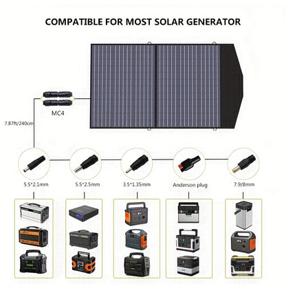 Draagbare Powerstation – Zonnegenerator – Noodstroomvoorziening – Campingaccu – 299Wh Capaciteit – 100W Zonnepaneel – Snelladen Binnen 1 Uur