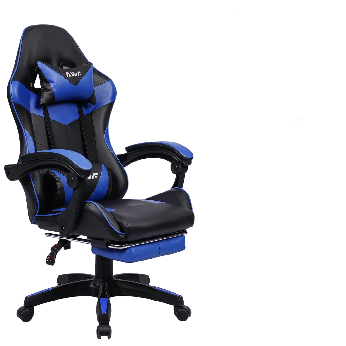 Gamingstoel – Gamestoel – Zitzak – Bureaustoel – Relaxstoel – Ergonomisch Design – Verstelbare Voetensteun – Memory Foam – Paars Zwart