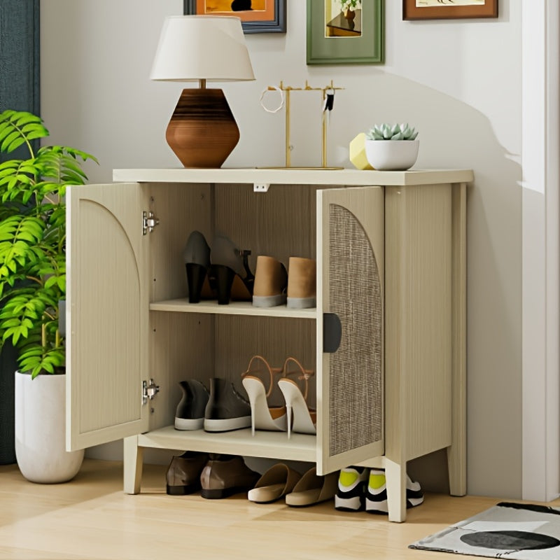 Schoenenkast – Schoenencabinet – Schoenenrek – Schoenenmeubel – Schoenenopberger – Rotan Kasten – Ruime 3,2+ Kubieke Voet Opbergruimte – Modern Handgevlochten Design