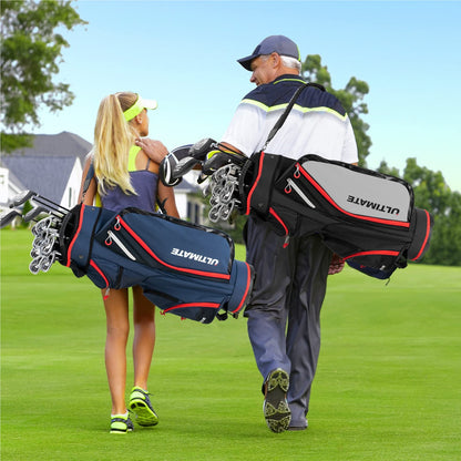 Golfbag – Golftas – Golfcarttas – Standbag – Golfreistas – Lichtgewicht Nylon – 14 Clubs Compartiment – Waterafstotende Regenhoes – 7 Zakken Met Ritssluiting