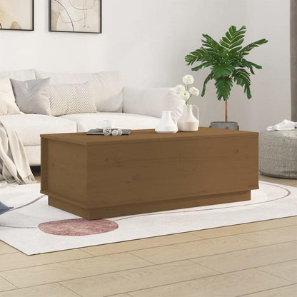 Coffee Table 100X50X35 Cm Solid Pine Wood Honingbruin Practical, Removable, Suitable for All Seasons
