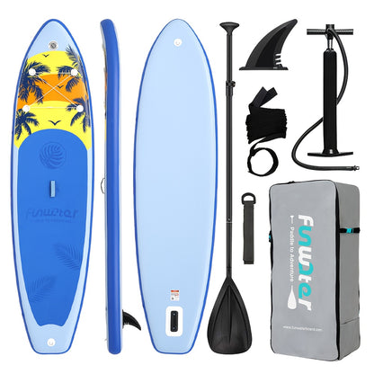 Opblaasbare Paddleboard – SUP Board – Stand Up Paddle – Inflatable Board – Paddle Surf – Lichtblauw – 335x84x15 cm – Duurzaam PVC